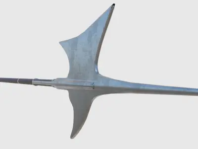 Halberd - Game Ready sword with wooden handle Low-poly 3D model