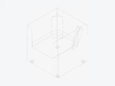 Furniture - Armchair - Contemporary - Line - Type 4 Low-poly 3D model