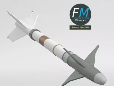 Stylized short range air-to-air missile 3D model