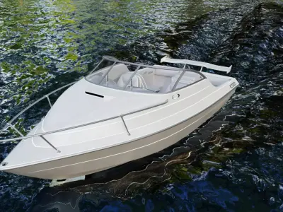 Boat 3D Model Low-poly 3D model