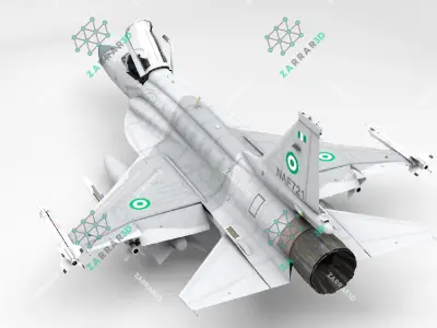 JF-17 Thunder Nigeria Realistic Rigged Low-poly 3D model