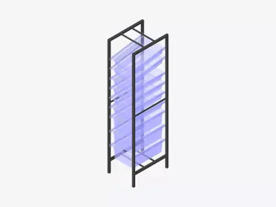 Shelving - Modular Rack - Integral - Type 5 Low-poly 3D model