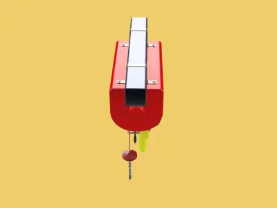 WINCH STANDARD ELECTRIC REMOTE MINI HOIST CRANE GANTRY ROPE HOOK 3D model