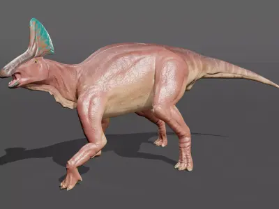 Olorotitan dinosaur Free low-poly 3D model