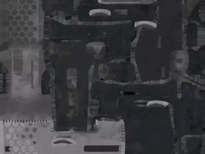 Detailed Intratec Tec-9 Gun Low-poly 3D model