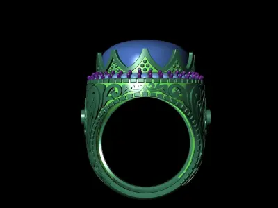 Turkish Signet Ring 3D print model