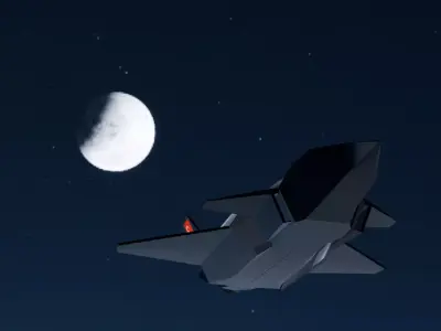 Milli Insansiz Hava Araci KIZILELMA Low-poly 3D model