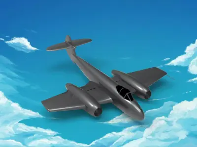 Gloster Meteor 3D model purchase