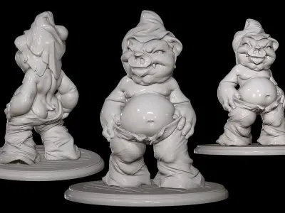 The Vampire Pig - Toy model to print  Part 02 Free 3D print model