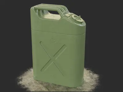 Gameready PBR Jerrycan Low-poly 3D model