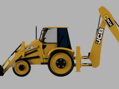 JCB 3D Model - Mechanical Design - STL and STEP Files 3D print model