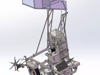 Combined with beet harvester 3D model
