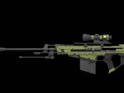 3d model of a military sniper gun 3D model