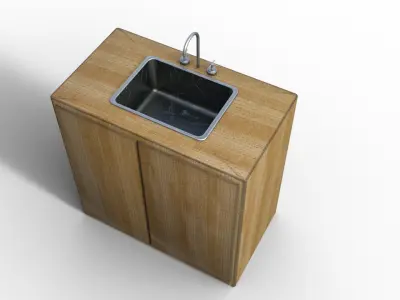 Sink Bathroom Kitchen Low-poly 3D model