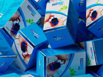 medicine box packaging Free 3D model