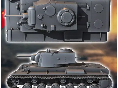 KV-1 M1940 - Soviet army WW2 Second World East front Ostfront RP 3D print model