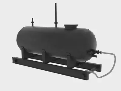  Oil Silo Tank  Low-poly 3D model