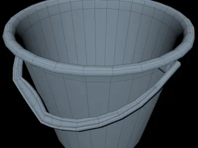 Bucket Low Poly Low-poly 3D model