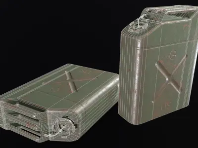 Rusty Jerry Can Low-poly 3D model purchase