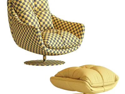 Sophia  Swivel armchair 3D model