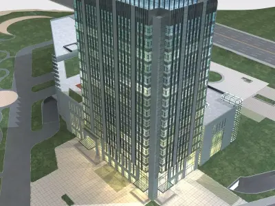 Museum Building 3D model 5