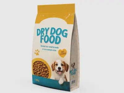 Dry Dog Food Low-poly 3D model purchase