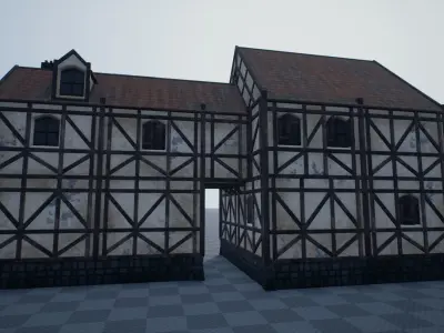 Medieval House 04 Low-poly 3D model
