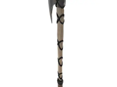 Viking Axe 3D model 8