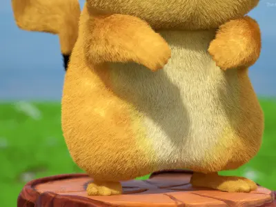 Anime Character Pikachu Angry Fur 3D model
