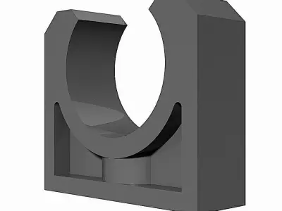 Clamps For PVC DIN Metric Pipes Free 3D model