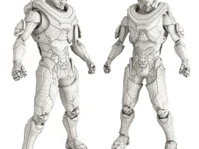 Gray Robot 3D model