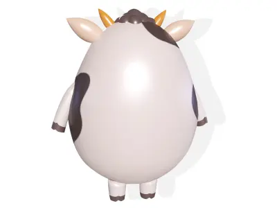 Character Cow Cartoon Free low-poly 3D model