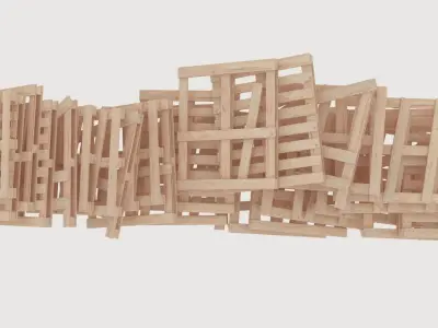 pallets pile 5 3D model