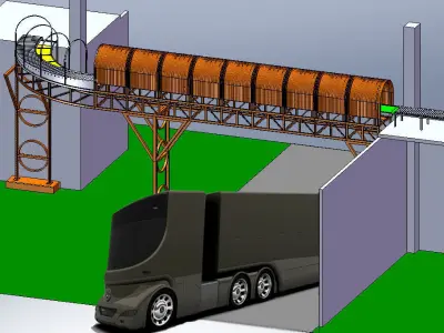 Overhead Conveyor Project Free 3D model