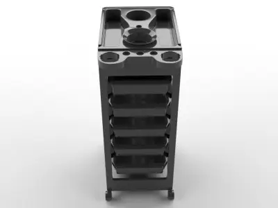 Salon SPA Beauty Rolling Trolley Cart with Drawers - lowpoly Low-poly 3D model