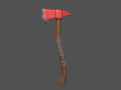 Fire Axe Low-poly 3D model
