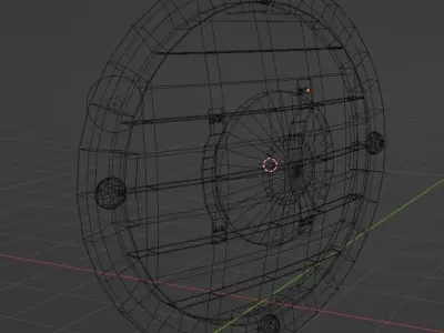 Wooden shield Free low-poly 3D model