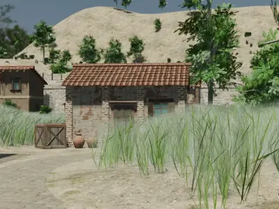 Walled Town 3D model