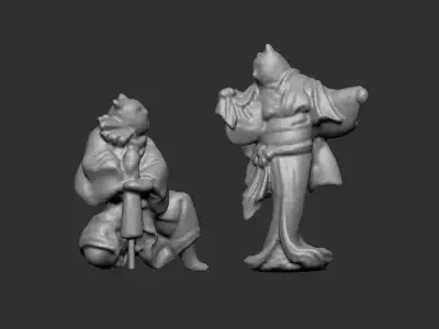 The UKIYOE Cheating Cat 3D model