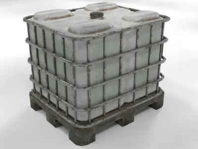 Low poly Liquid pallet Low-poly 3D model