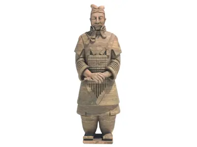 Terracotta Warriors statue 1 Low-poly 3D model