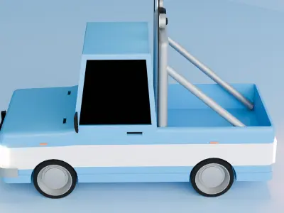 Stylized Vehicle 3D Model Free low-poly 3D model