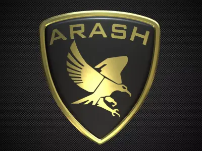 arash logo 3D model by 3dlogoman