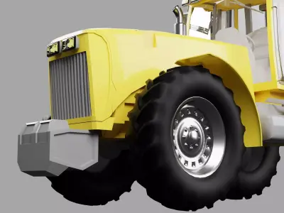 tractor Low-poly 3D model