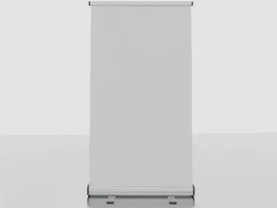  Banner Roll-up Stand Low-poly 3D model