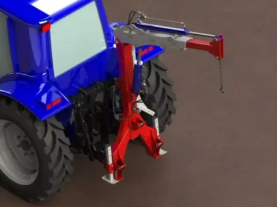 WG 0004 - Mounted crane 1000 kg 3D model