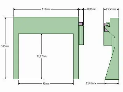 Sectional door for modelship Typ A 3D print model