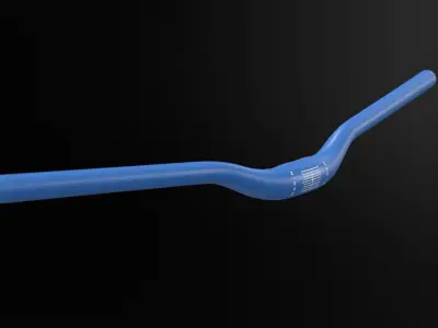 Marin MTB Handlebars blue orange Low-poly 3D model