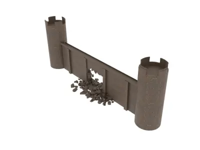 Ruined Castle Low-poly 3D model