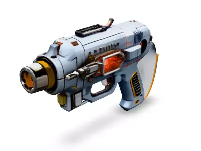 SciFi Energy Pistol Game Asset Low-poly 3D model